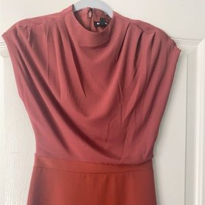 COPY - Express NWT draped mock neck sheath midi